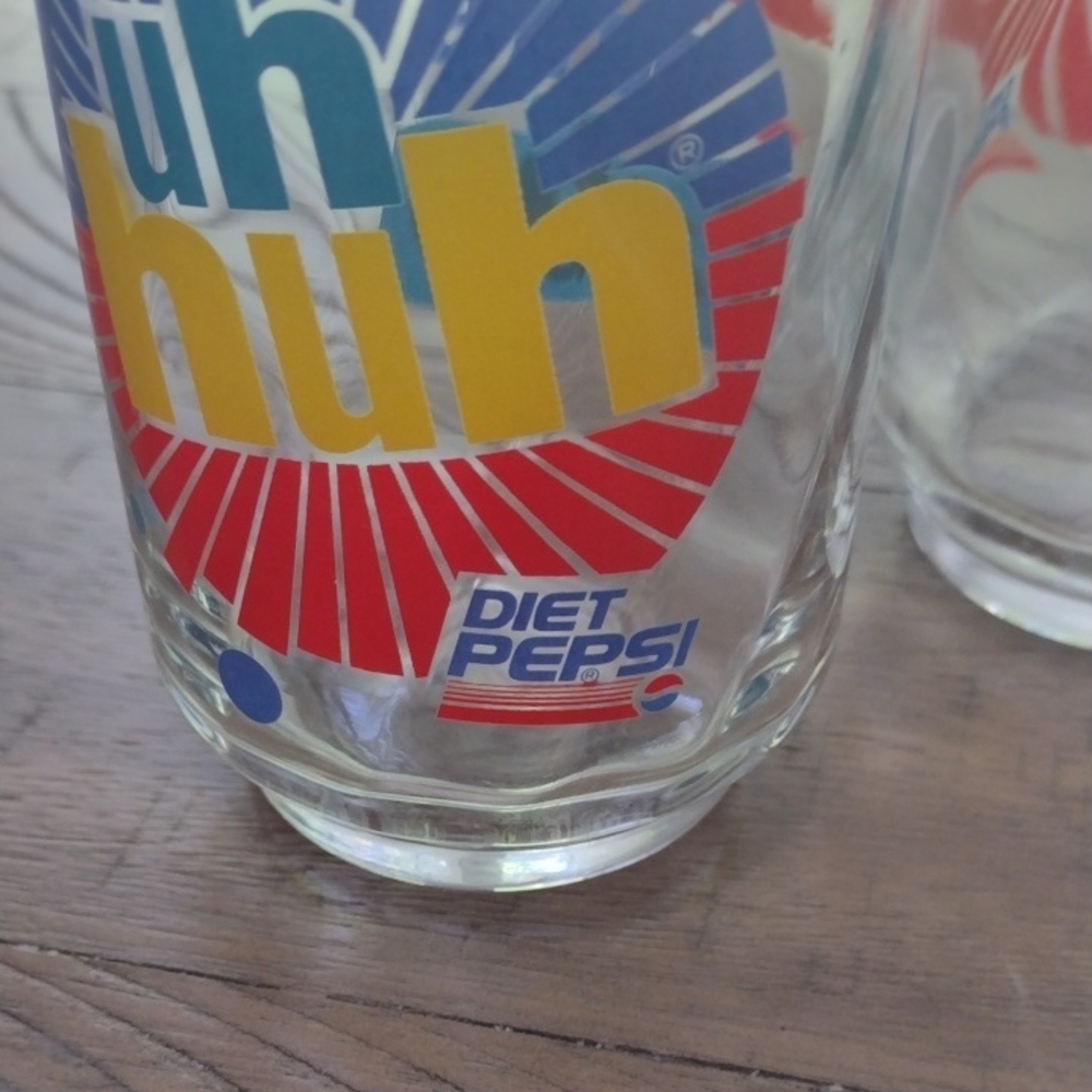 1990s Diet Pepsi Vintage Glasses